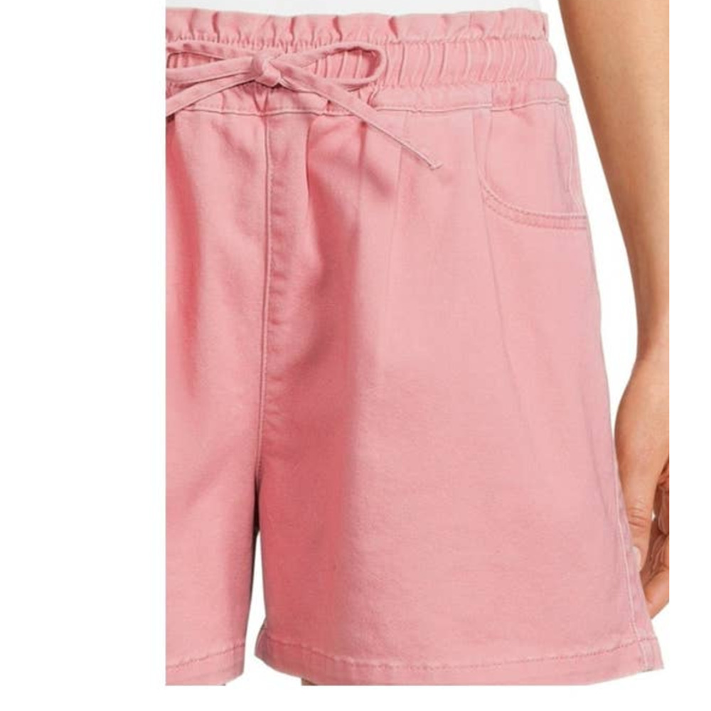 Time and true women's pink paper bag high waisted shorts size small 4/6 - Picture 3 of 6